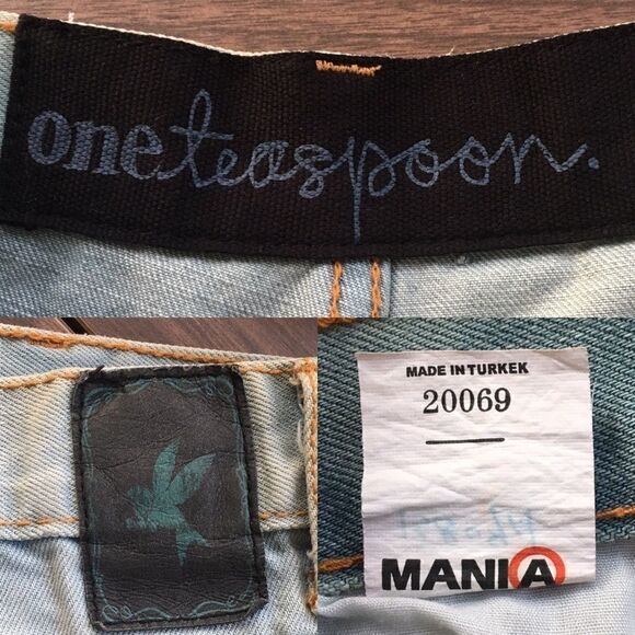 ONE TEASPOON Beauty Outlaws Denim Jean Short Destroyed Blue 26 - Picture 6 of 8